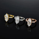 Green Moissanite Ring in Sterling Silver