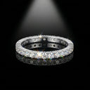 Moissanite Ring in Sterling Silver Eternity
