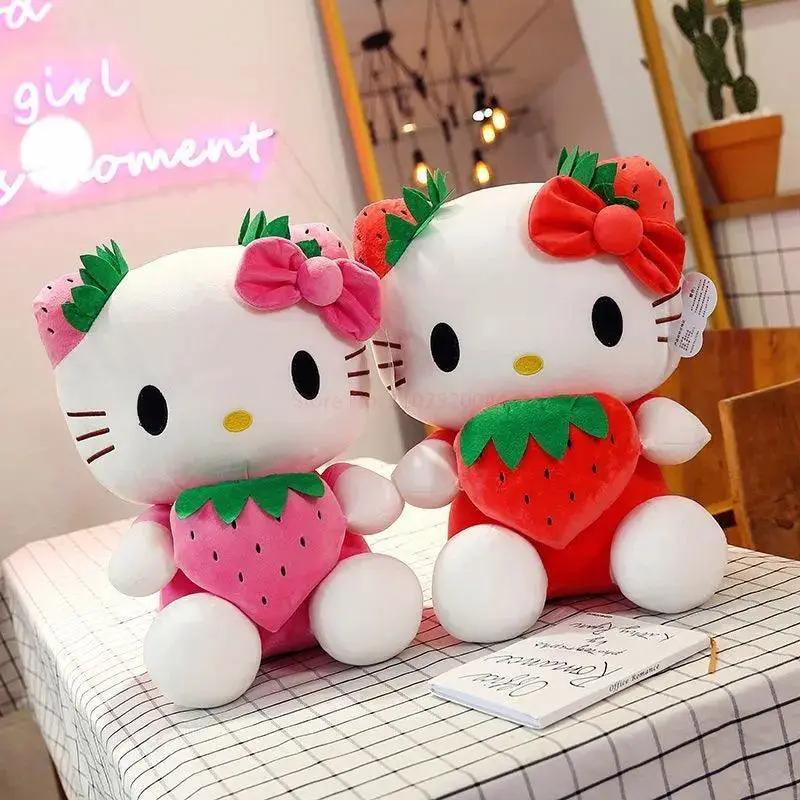 Hello Kitty Strawberry Plush Toy Cute Doll Room Decor Gift
