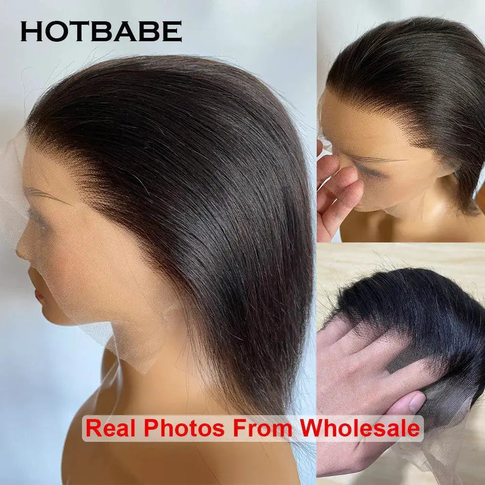 Glueless Full Lace Remy Hair Wigs Straight Brazilian