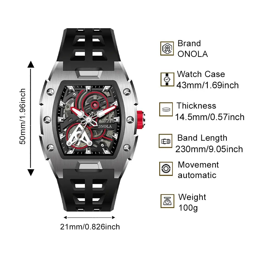 Men Automatic Skeleton Wristwatch — product image 2