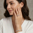Elegant Sterling Moissanite Ring