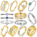 Sterling Silver Golden Ring Sparking
