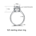 Princess Moissanite Ring in Sterling Silver Cbtb