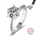 Moissanite Ring in Sterling Silver Rings