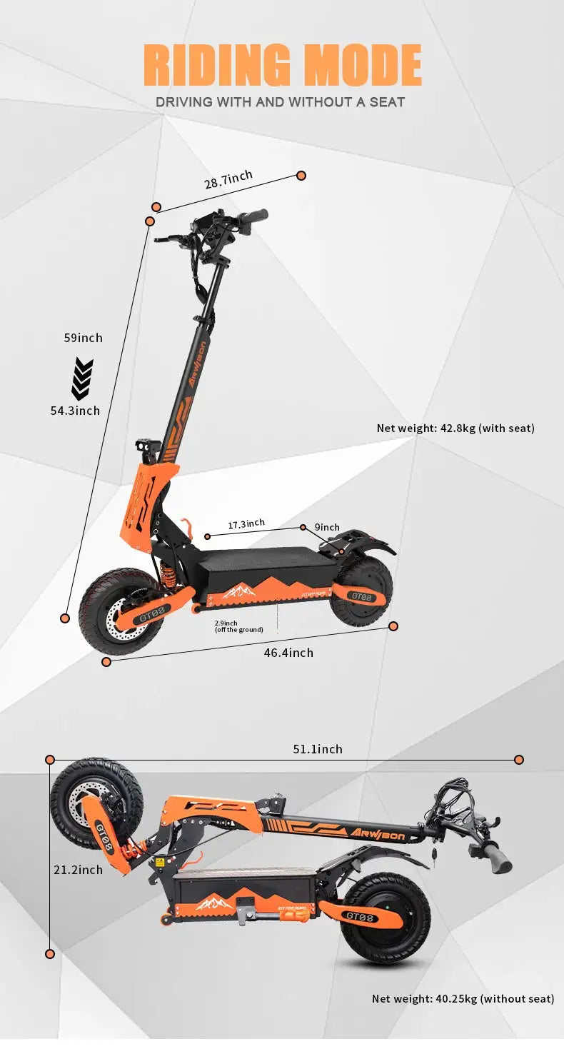 Arwibon Dual Motor Scooter — product view 6