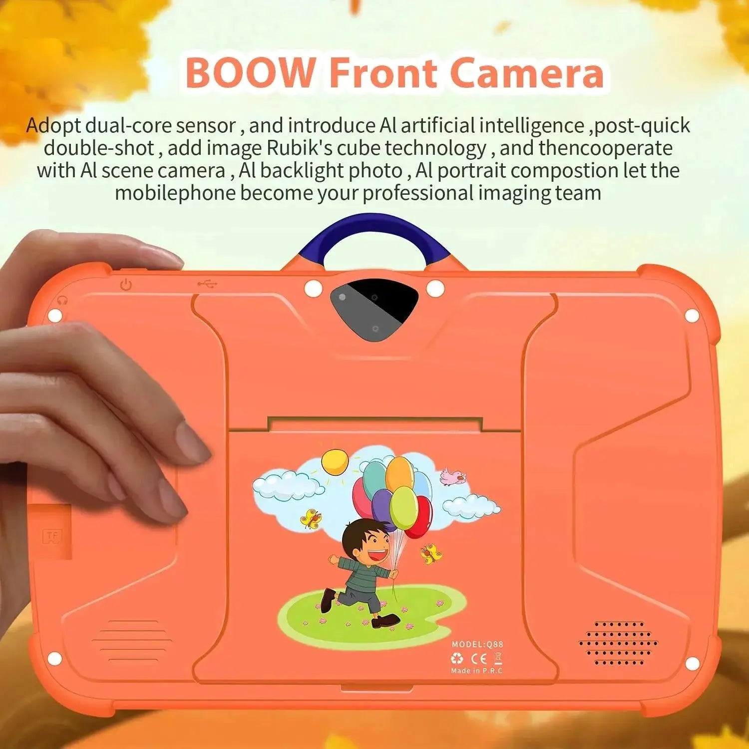 Kids 7 Inch Learning Tablet With 5G WiFi And Android 9