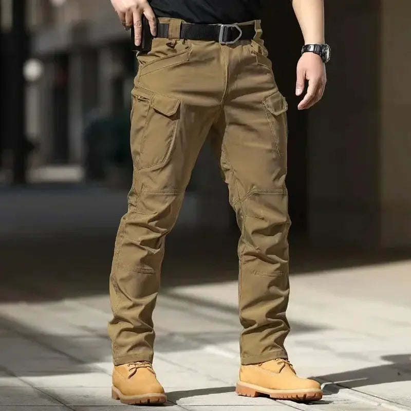 Men Elastic Quick Dry Cargo Pants For Hiking Trekking