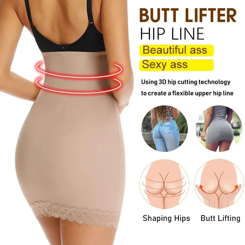 High Waist Seamless Half Slip Shapewear Comfort And Style