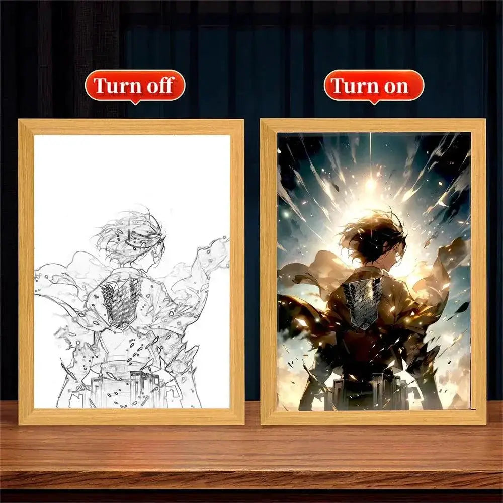 Attack On Titan LED Moon Lamp Anime Wall Art Decor