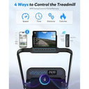 Space Saving Desk Treadmill With Incline Walking Pad Safety Bar