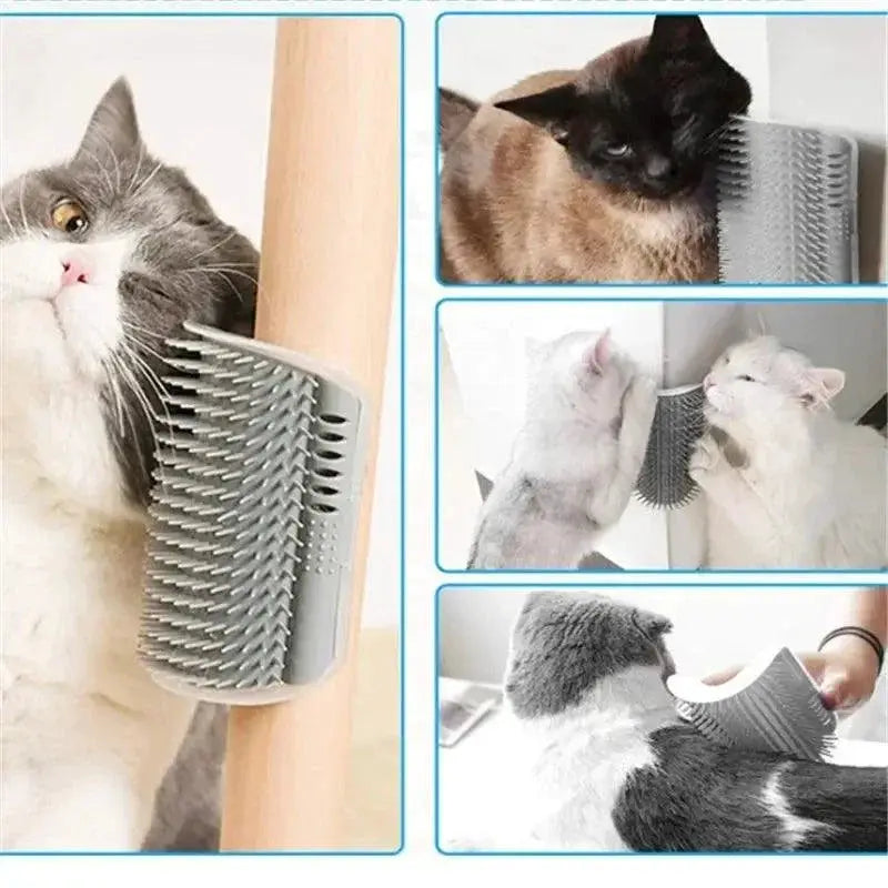 Cat Wall Corner Massage Self Groomer Brush For Cats