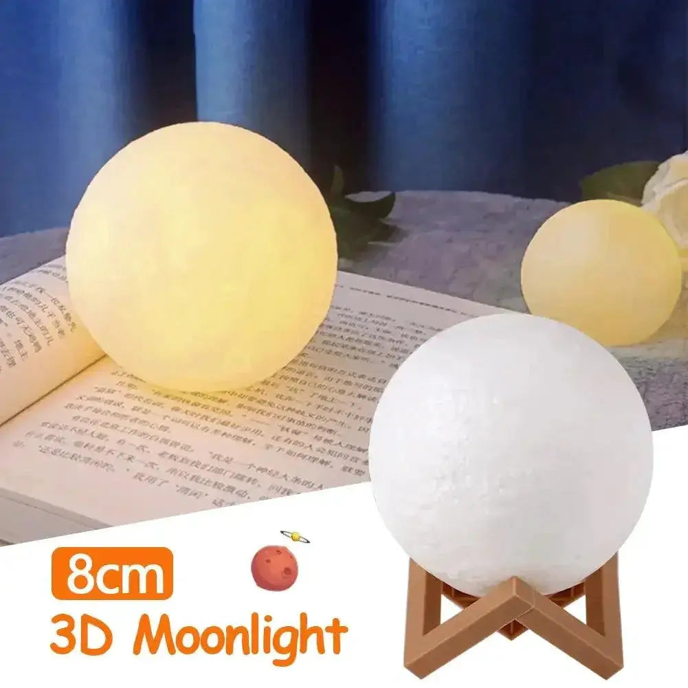 Moon Lamp Touch Sensitive LED 3D Printed Night Light