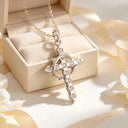 Silver Silver Cross Moissanite Pendant
