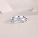 Sterling Silver Gold Plated Silver Moissanite Ring