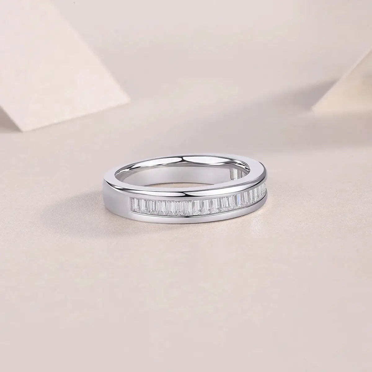 Sterling Silver Gold Plated Silver Moissanite Ring — product image 6