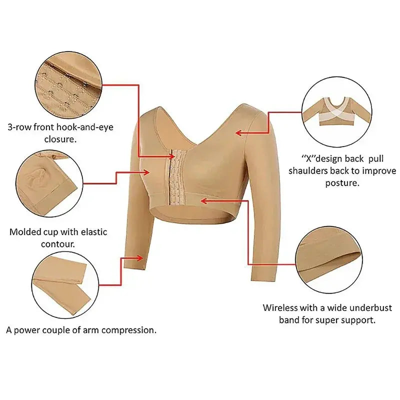 Slimming Arm Shaper Tops For Women Compression Shapewear