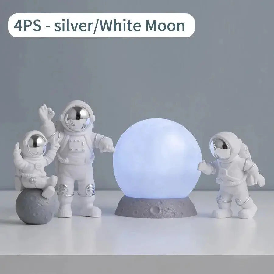 Astronaut Moon Lamp Unique Gift Whimsical Home Decor Light