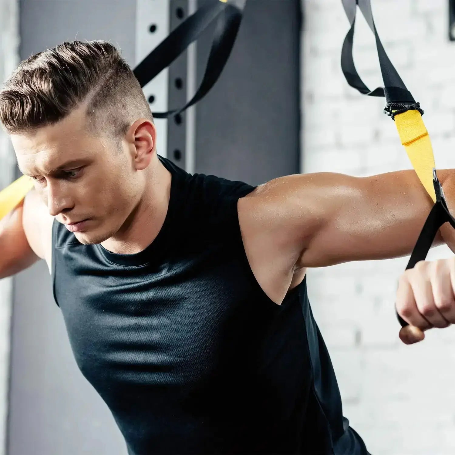 Pulley Strap Resistance Bands Handle Attachment For Home Gym
