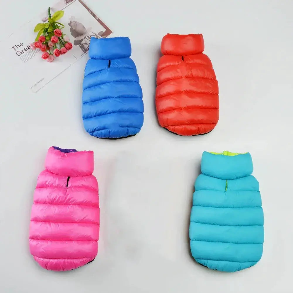Winter Dog Vest Jacket Stylish Reversible Waterproof Coat