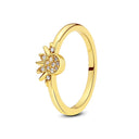 Sterling Silver Ring Sun Moon