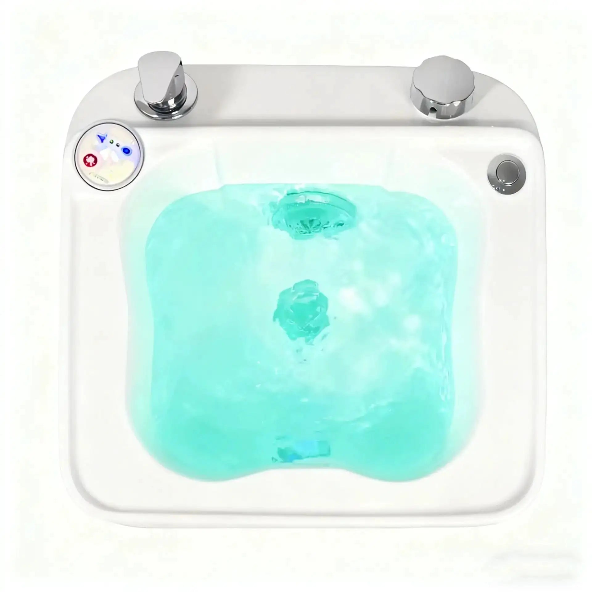 Cross-Border Adjustable Temperature Foot Bath Tubs with Surf-Style Color-Changing Lights and Foot Massage Function