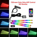 RGB Car Foot Ambient Lights USB Powered With Voice Control And Remote