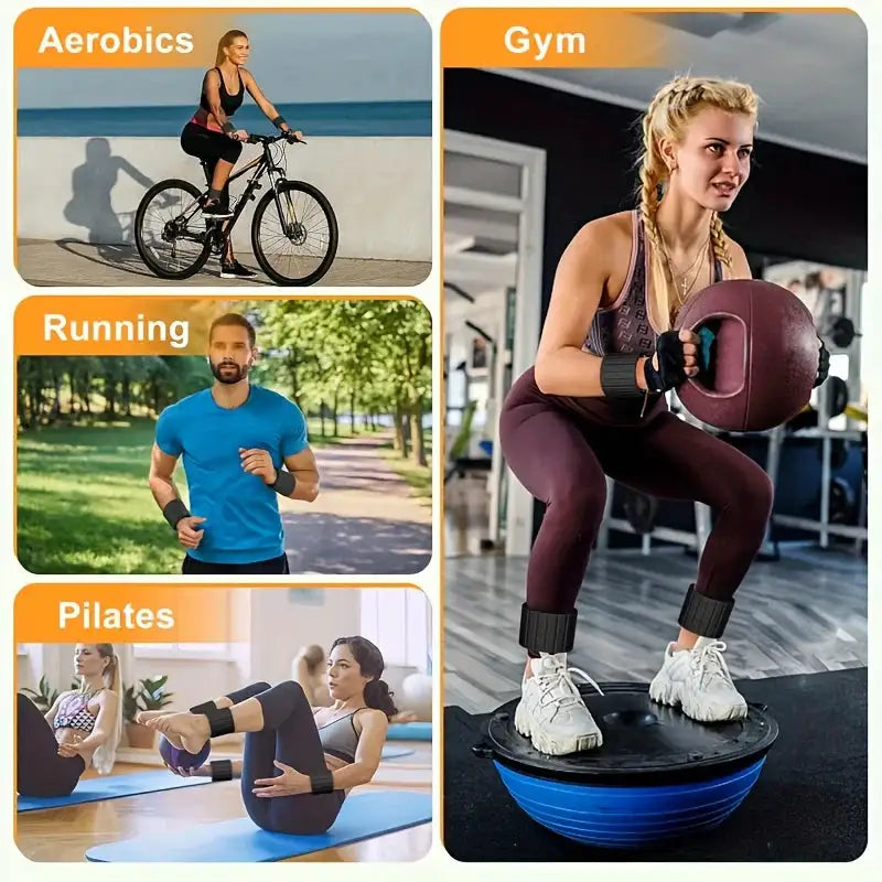 New Magnetic Wrist Weights, 1 Kg Ankle Weights for Women Men, 2 Pack Stackable, Ideal for Jogging/Yoga & More, Great Gift Idea