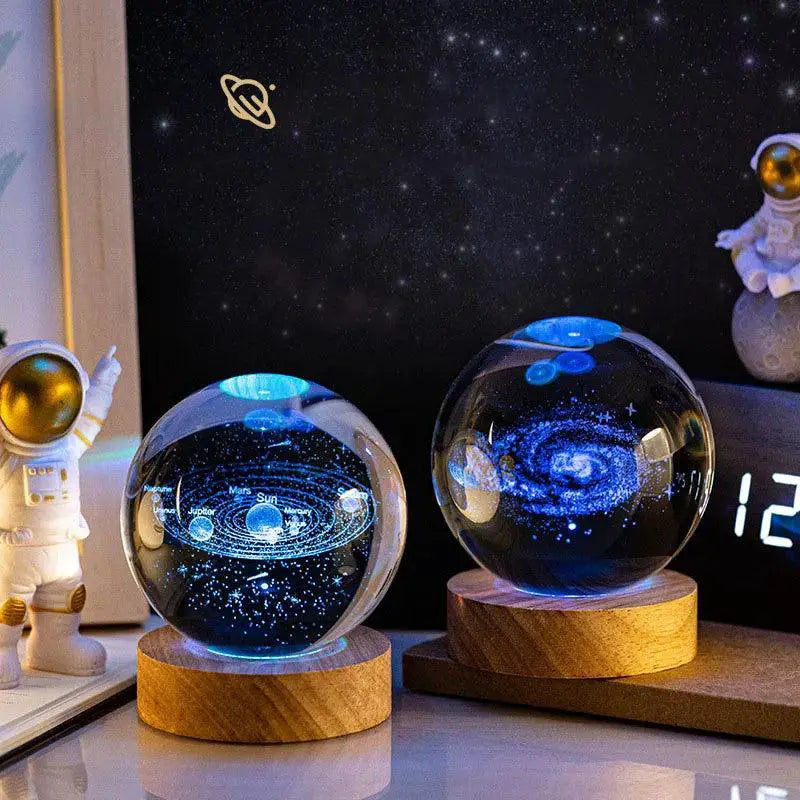 7 Color Solar System Saturn Crystal Ball LED Night Light