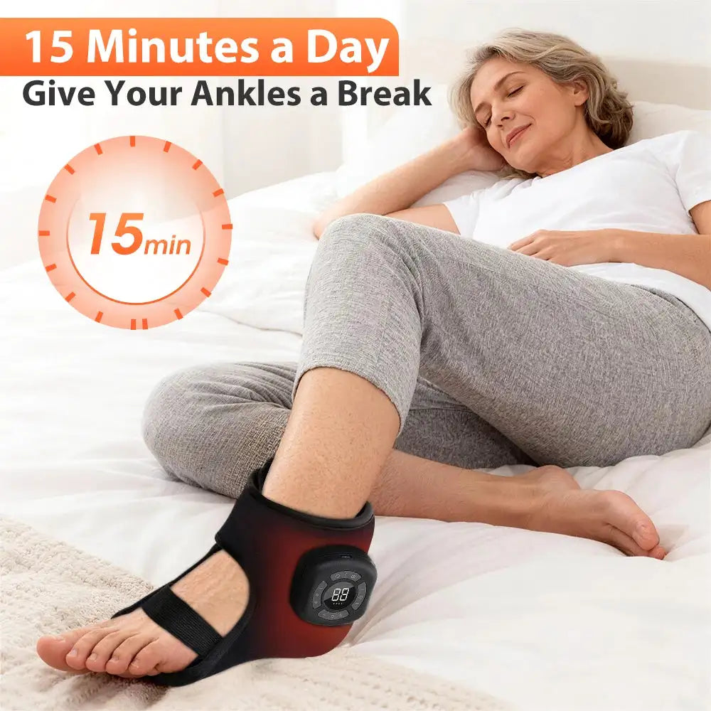 New Wireless Air Pressure Ankle Massager Electric Heating Vibration Massage Airbag Compression Foot Ankle Muscle Relaxation Care