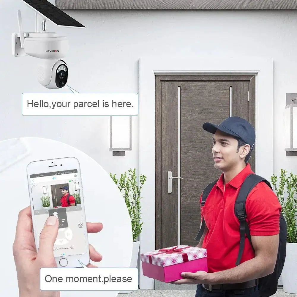 Solar Wireless Security Camera Weatherproof Motion Detection