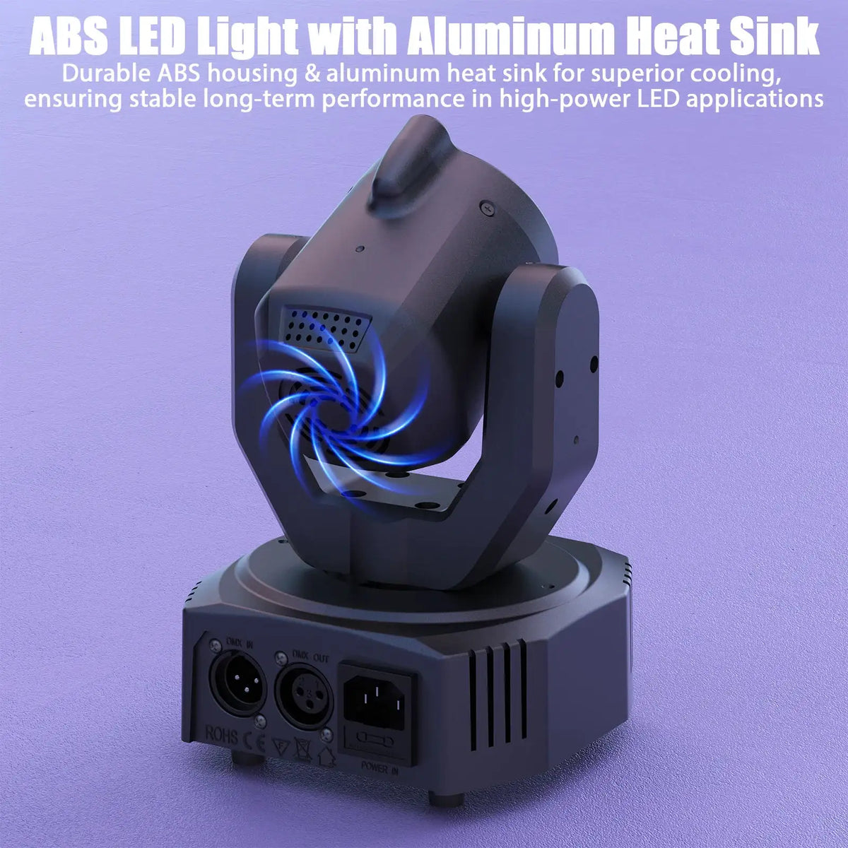 U'King Mini 30W Beam Pattern Moving Head Light RGB DMX Sound Activated Strobe Effect Stage Light for DJ Disco Party Christmas