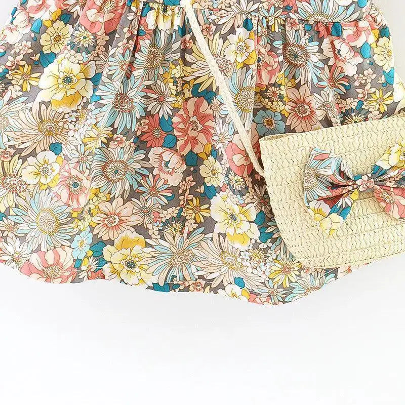 Vintage Garden Baby Girl Dress Floral Summer Fashion