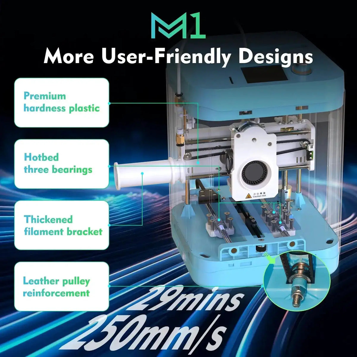 Geeetech M1 Smart Auto Level 3D Printer — M1S with Wifi United Kingdom — product view 4