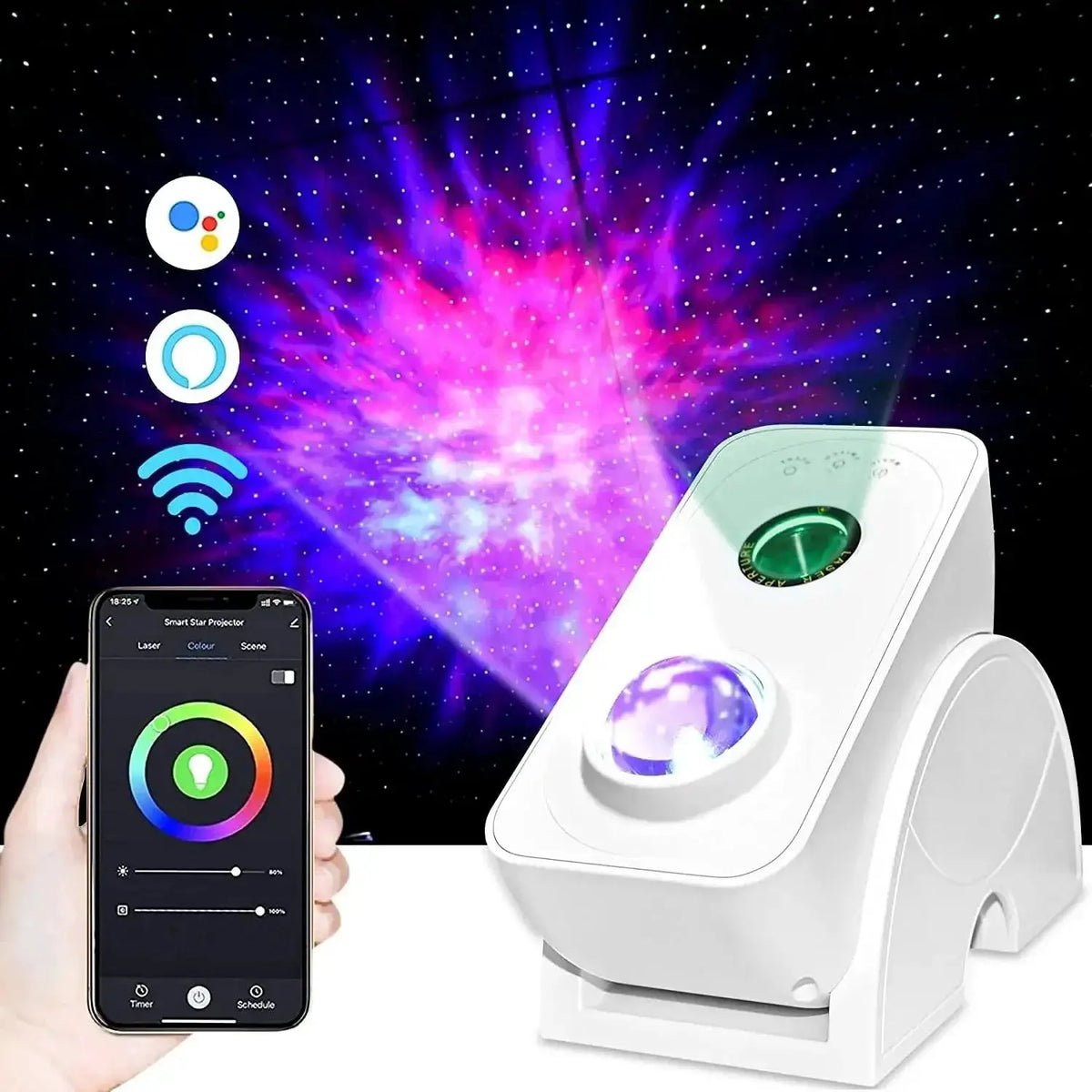 Galaxy Projector Light - Home Ambience — White