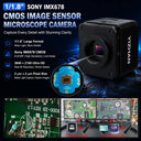 4K Electronic Digital Microscope for PCB Soldering/Phone Repair, HDMI USB IMX678 Chip Industrial Camera with Software/150X Lens