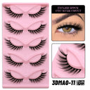 GROINNEYA Vegan 3D Mink Strip Lashes for Natural Looks