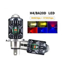 LED Motorcycle Light Bulb LED Fisheye Lens Dual Color White