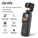 Ourlife Action Cam - Smart Gimbal Face Tracking