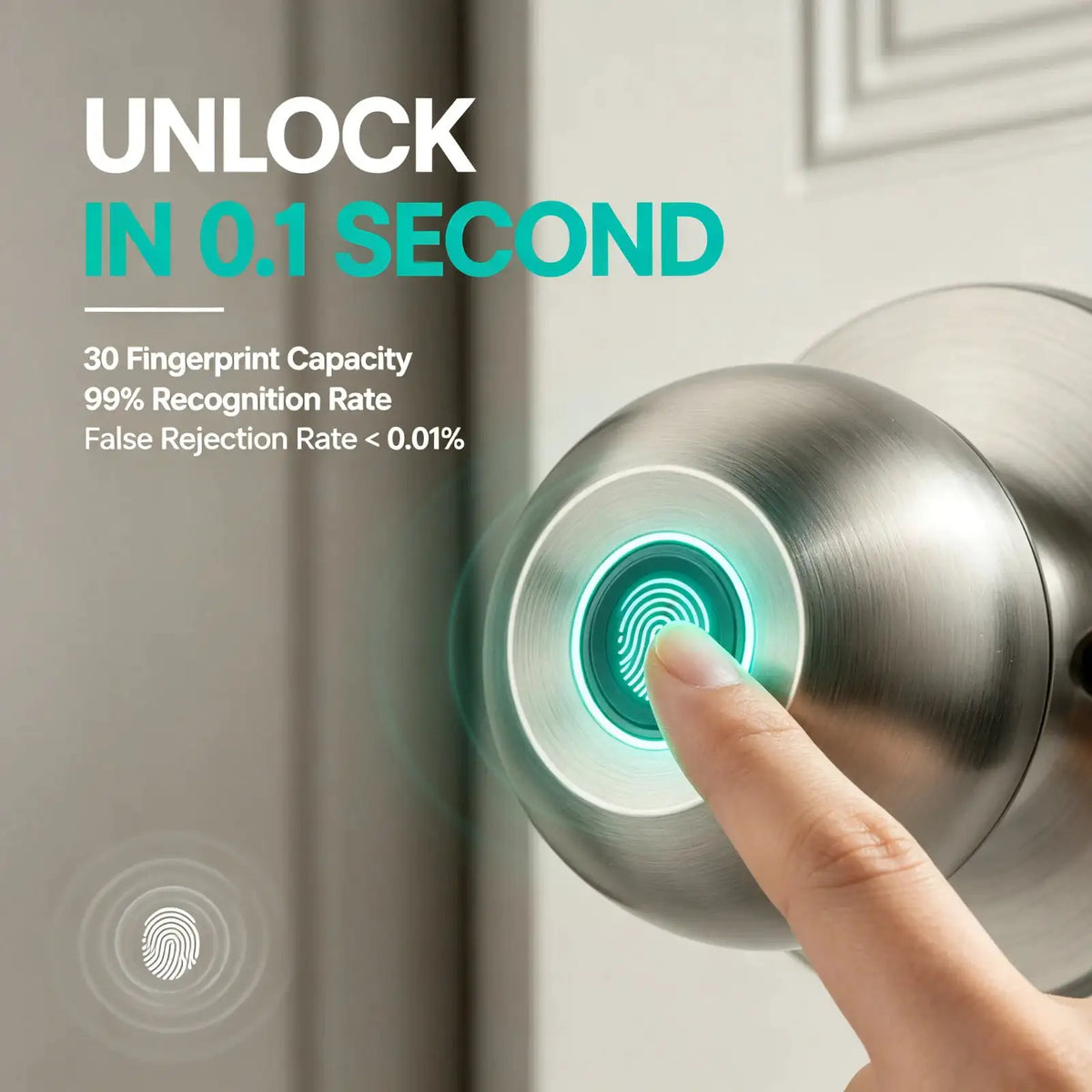 Smart Tuya Fingerprint Interior Lock — product view 3