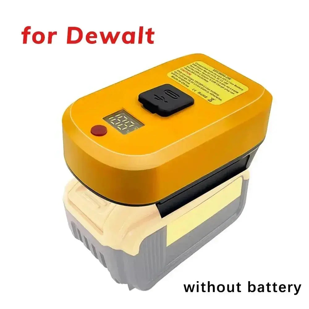 Fast USB Type C Adapter for Makita Bosch Milwaukee DeWalt