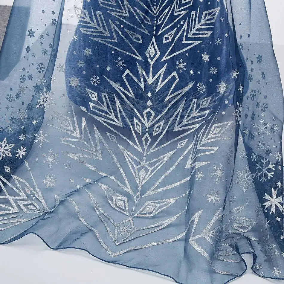 Snow Queen Elsa Anna Floral Princess Dress For Girls