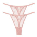 Mesh Elegance Thong Panties Stylish Intimates Set for Women
