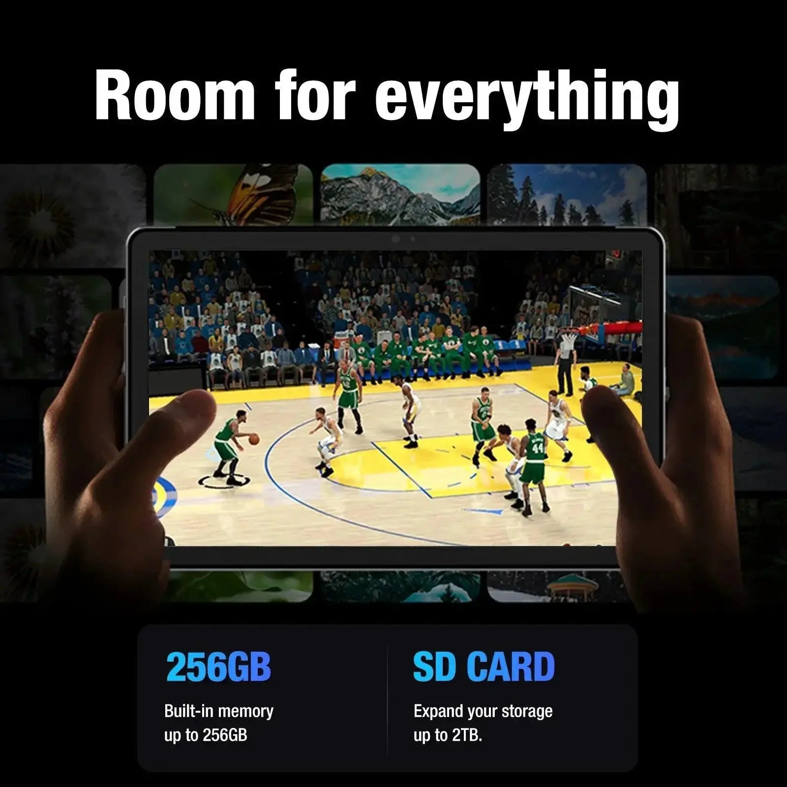 Kids Tablet Waterproof FHD Plus 256GB Storage Battery Life