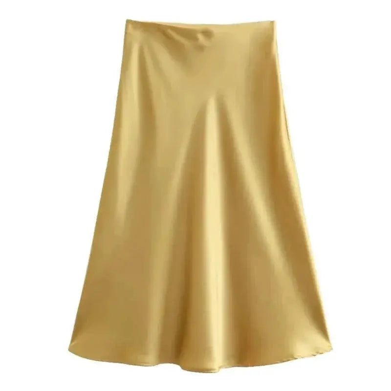 Flattering Satin Midi Skirt for Women — product view 19