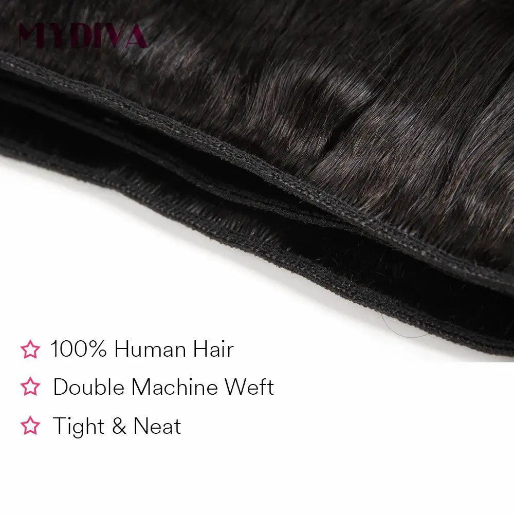 Straight Human Hair Bundles 26 28 30 Inches Brazilian Weave