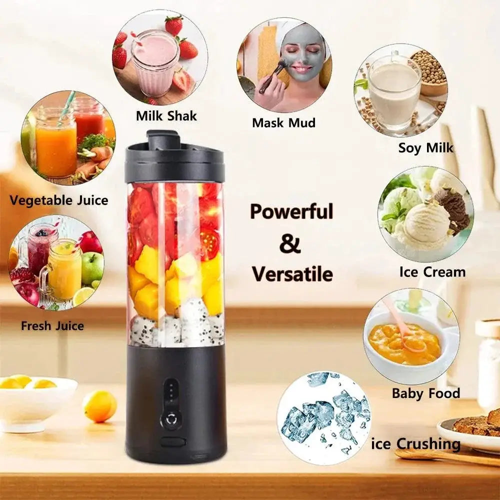 Mini Portable Blender USB Rechargeable Fruit Juicer Smoothie