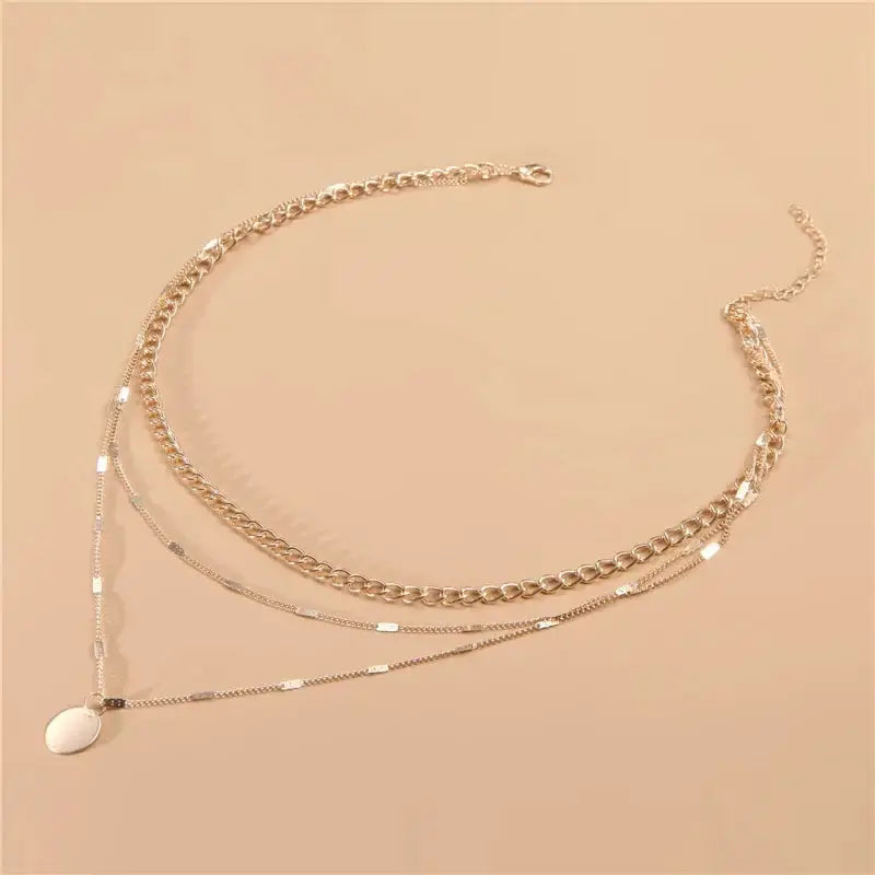 Vintage Necklace On Neck Chain For Women Layered Jewelry