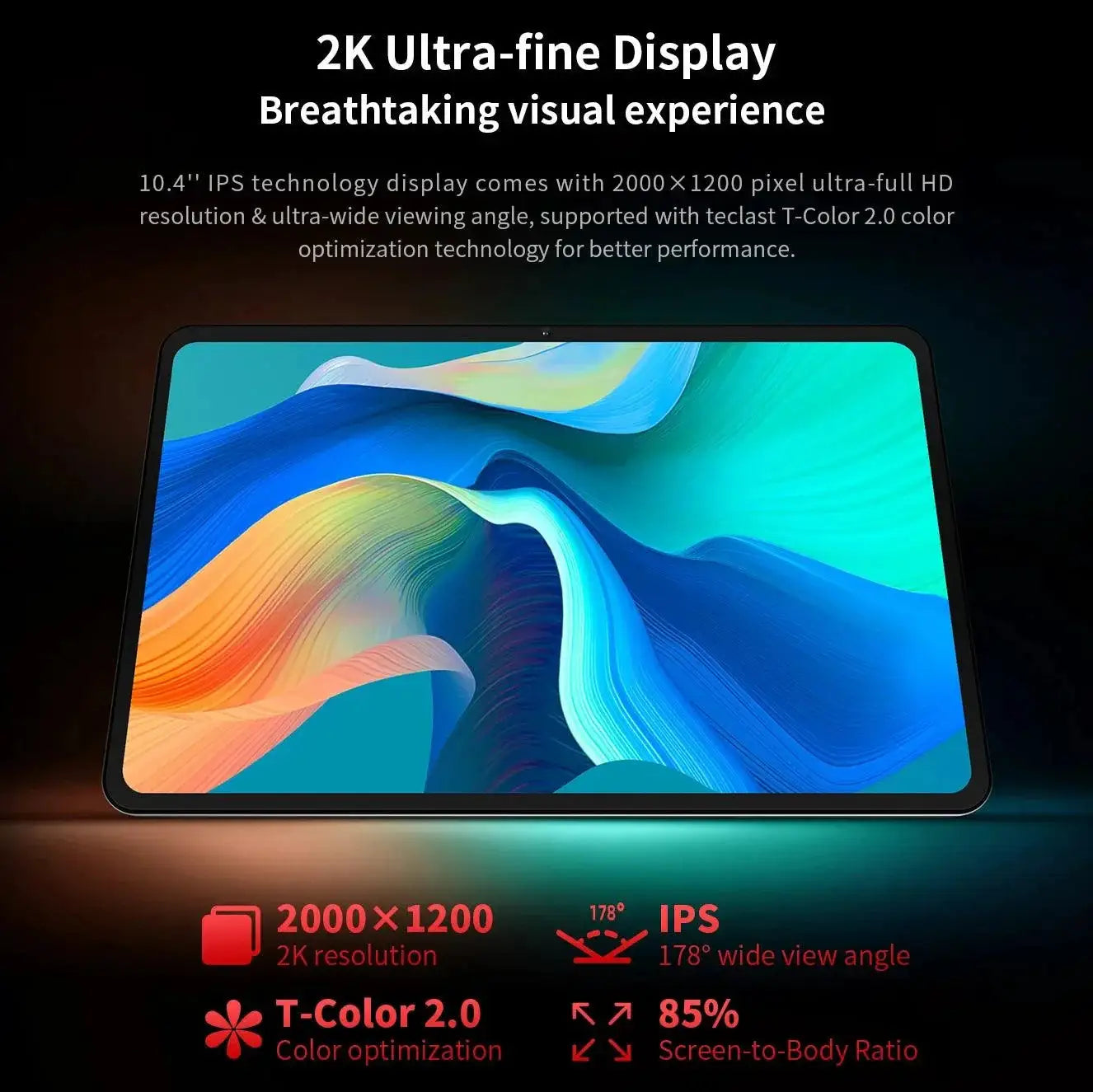 T40S 10.4 Inch 2K Android Tablet Powerful Octa Core Device
