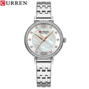 Luxurious Rhinestone Shell Dial Watch for Modern Women Stylish